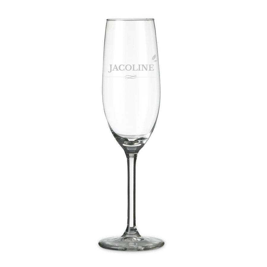 Champagneglas graveren