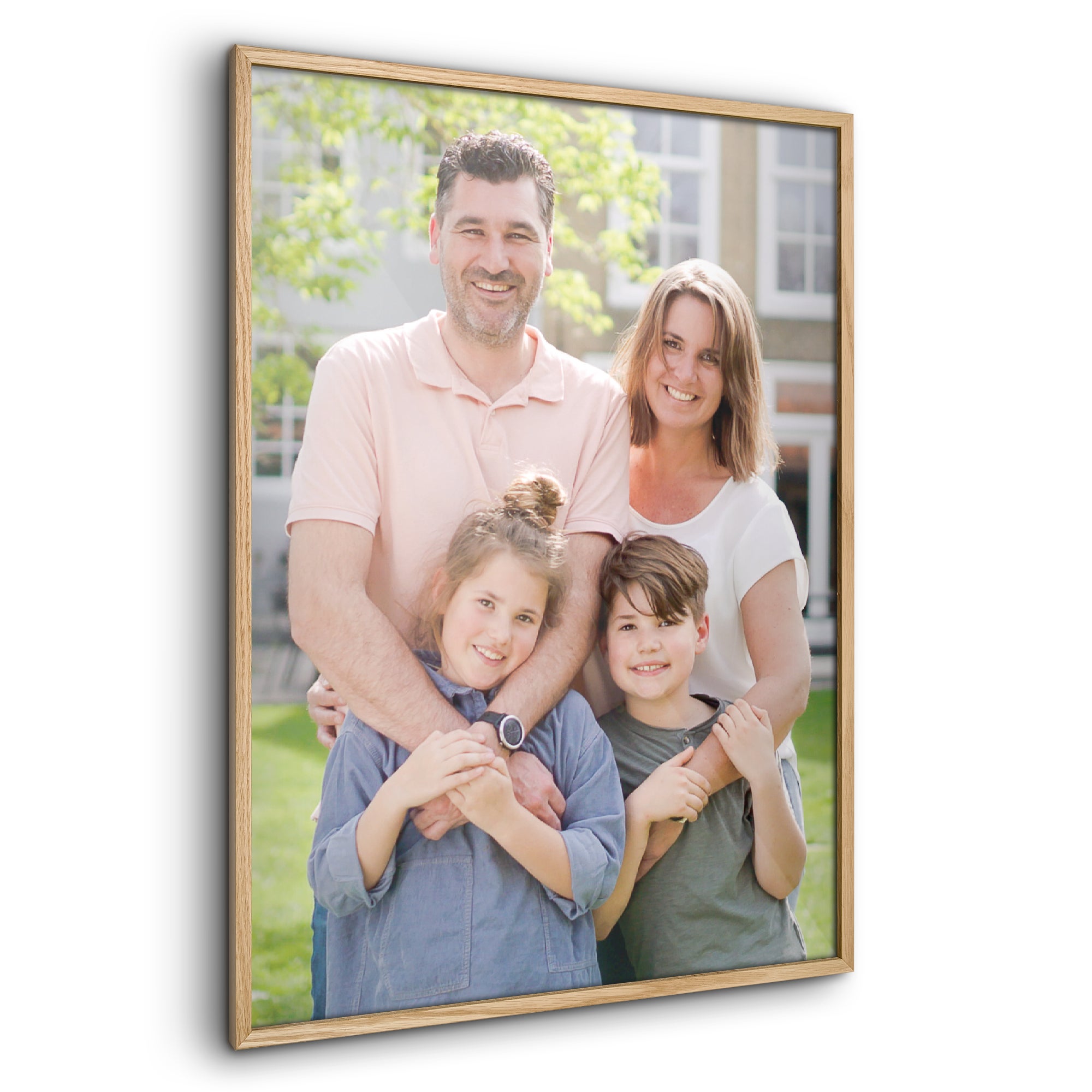 Personalised photo in wooden frame 50x70