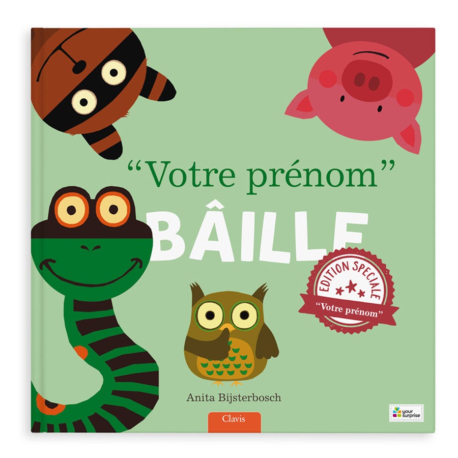 Livre personnalisé - Tout le monde bâille - Livre à rabats XXL