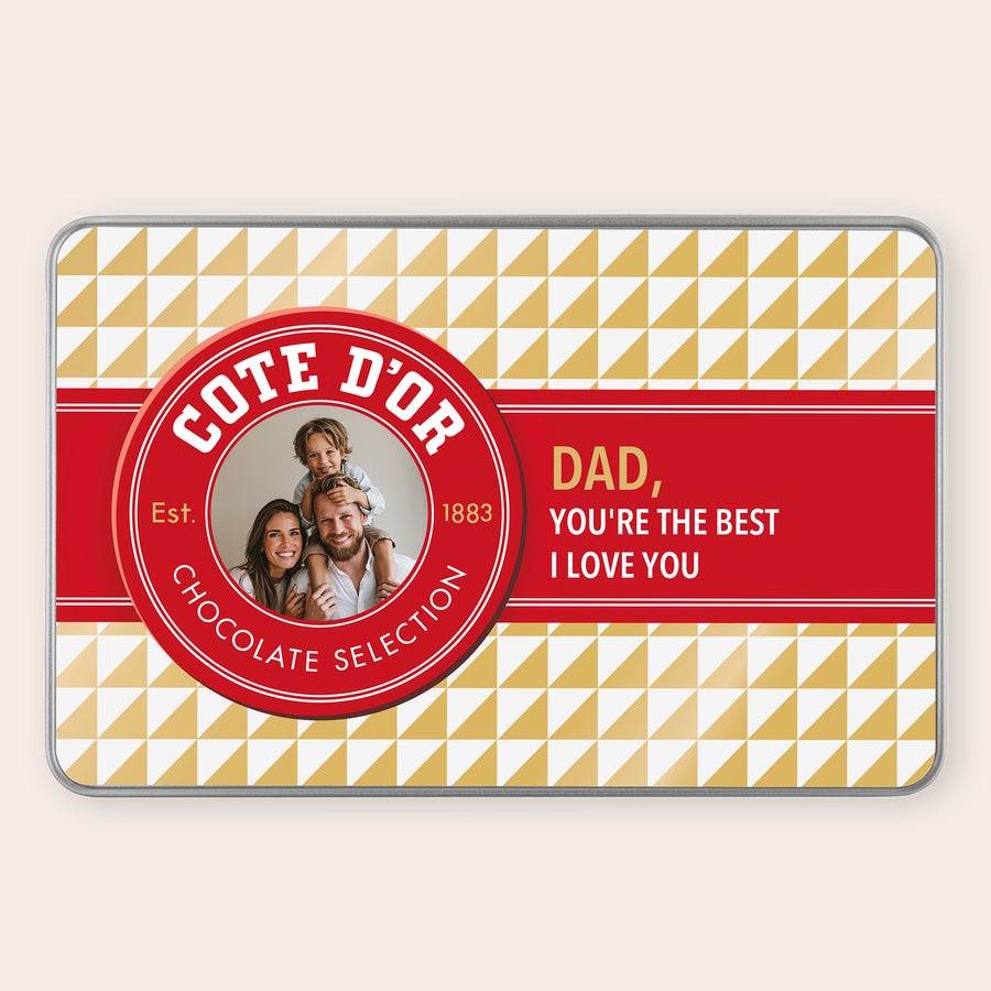 Cutie de cadouri personalizată - Cutie de ciocolată vintage Côte d'Or Cutie de cadouri personalizată - Cutie de ciocolată vintage Côte d'Or