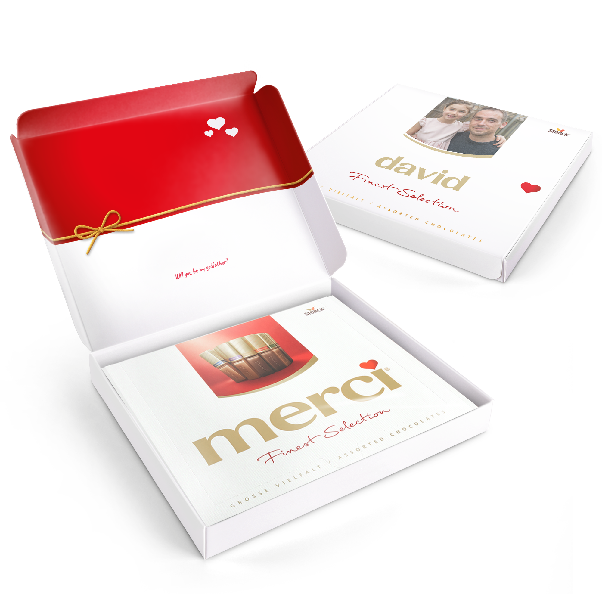 Merci chocolate with personalised card - 250 grams