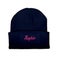 Broderet beanie - Navy