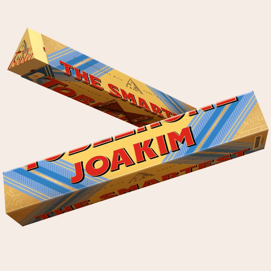 Personlig Toblerone - Farsdag Personlig Toblerone-sjokolade til far, trykket med navnet