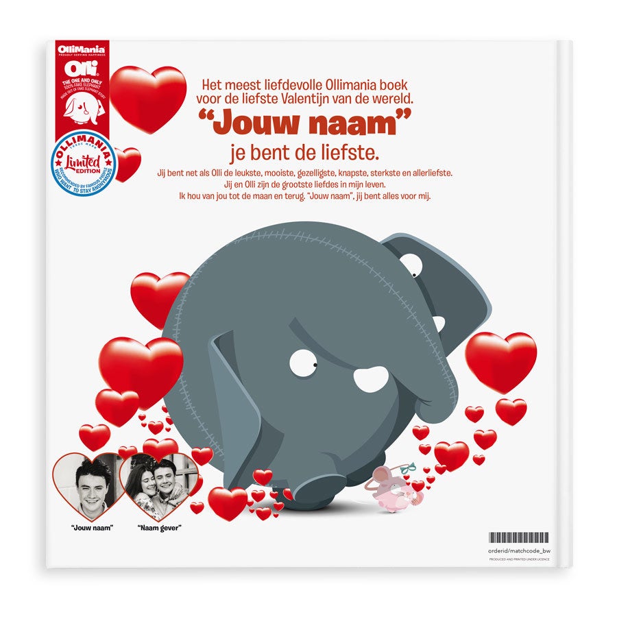 Boek "Je bent mijn Valentijn/Liefste" personaliseren