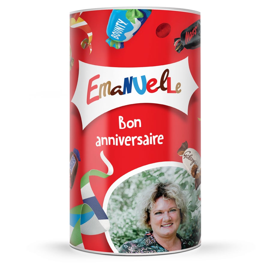 Assortiment de chocolats Celebrations tube personnalisé Assortiment de chocolats Celebrations tube personnalisé
