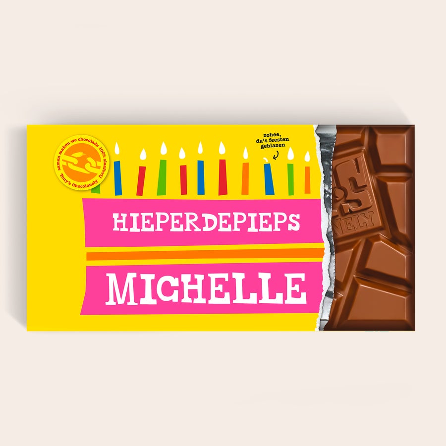 Mega Tony's Chocolonely met naam en foto (5 repen) Mega Tony's Chocolonely met naam en foto (5 repen)