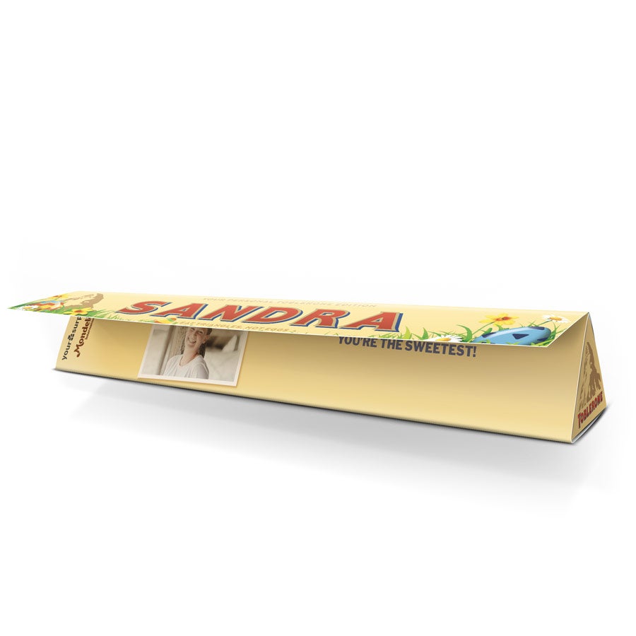 Toblerone Påskchoklad med namn och foto