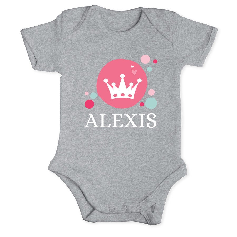 Baby onesie - kort ermet - Grå - 62/68
