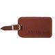 Leather luggage tag - brown