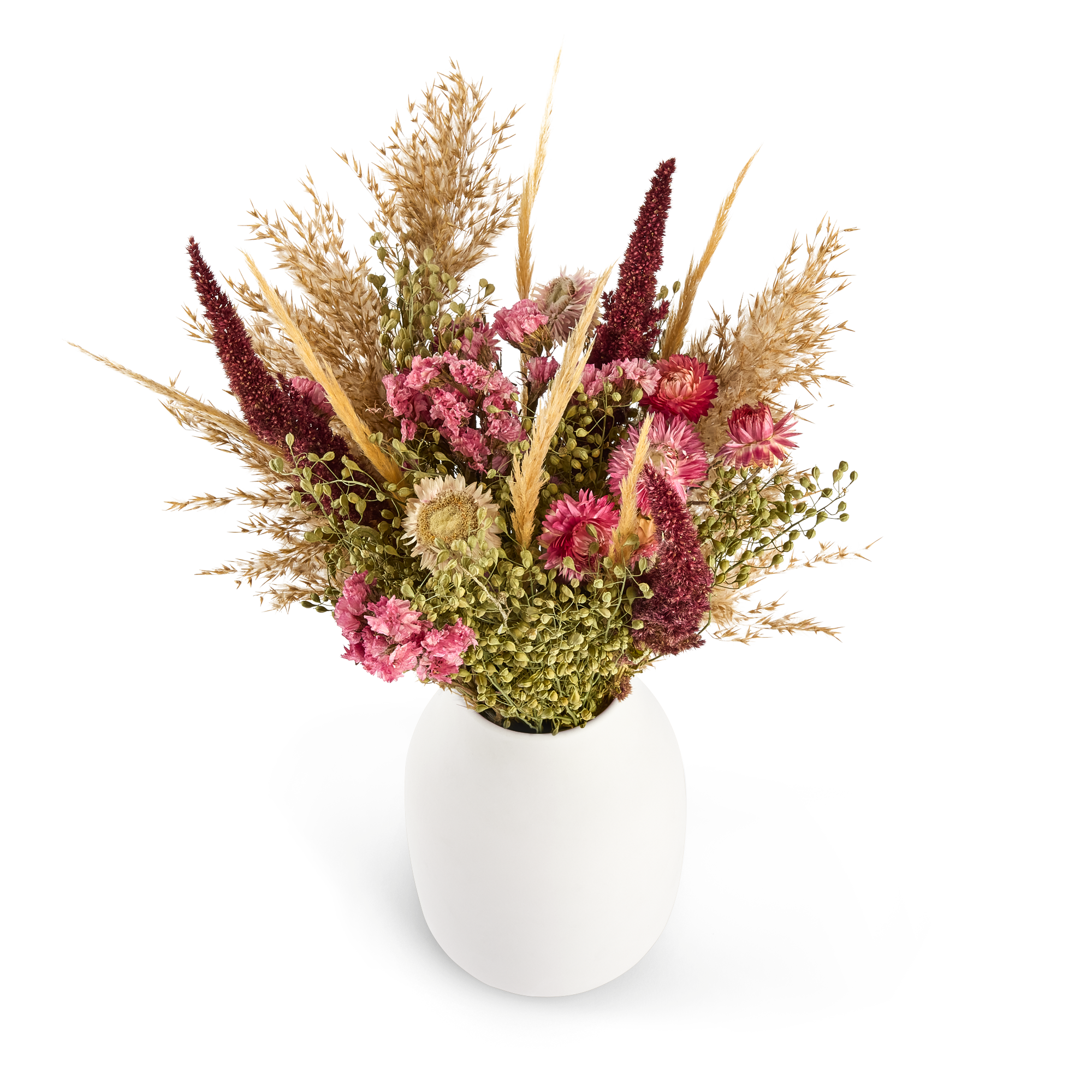 Dried flower bouquet with personalised card