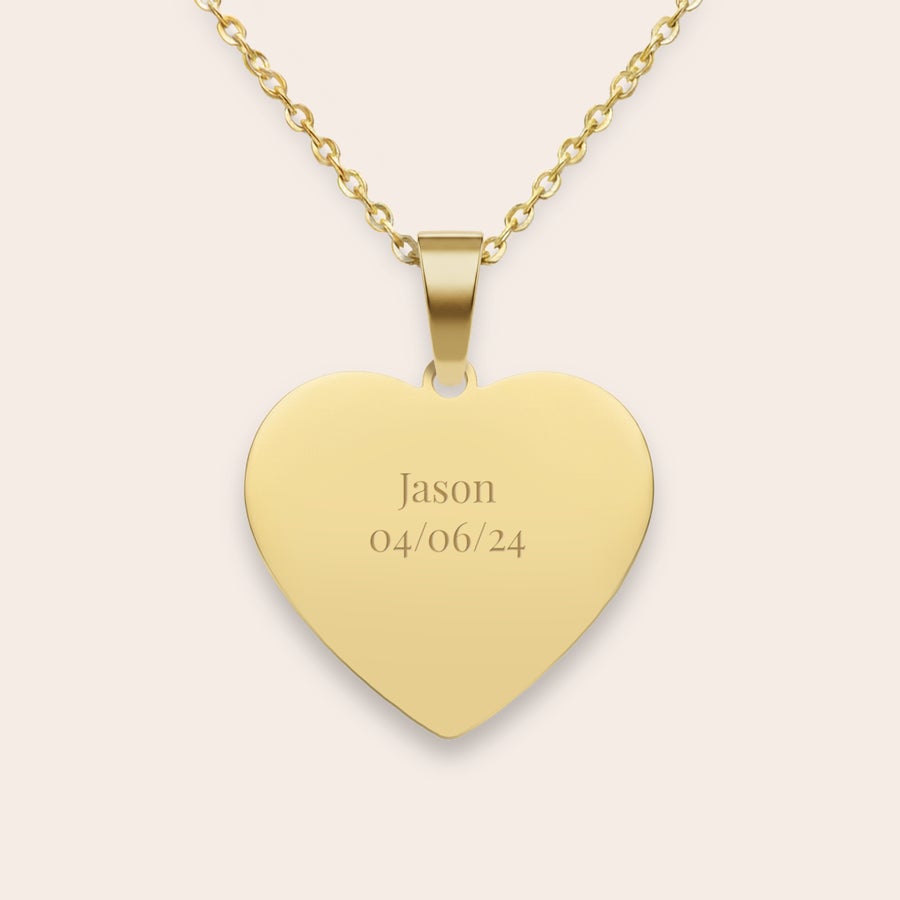 Collier cœur gravé Collier cœur gravé