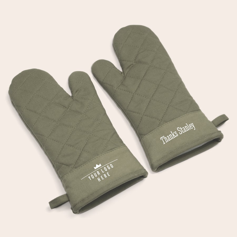Personalised oven gloves set Personalised oven gloves set