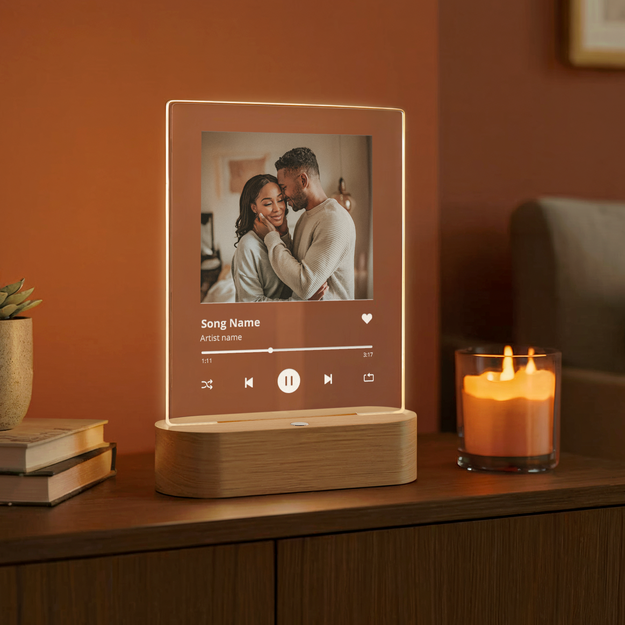 Lampe mit Spotify Design bedrucken