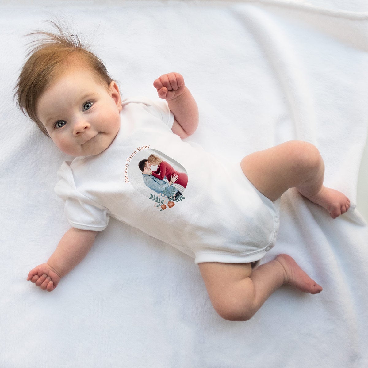 Spersonalizowane Body niemowlce na Dzie Mamy 50/56 - biae