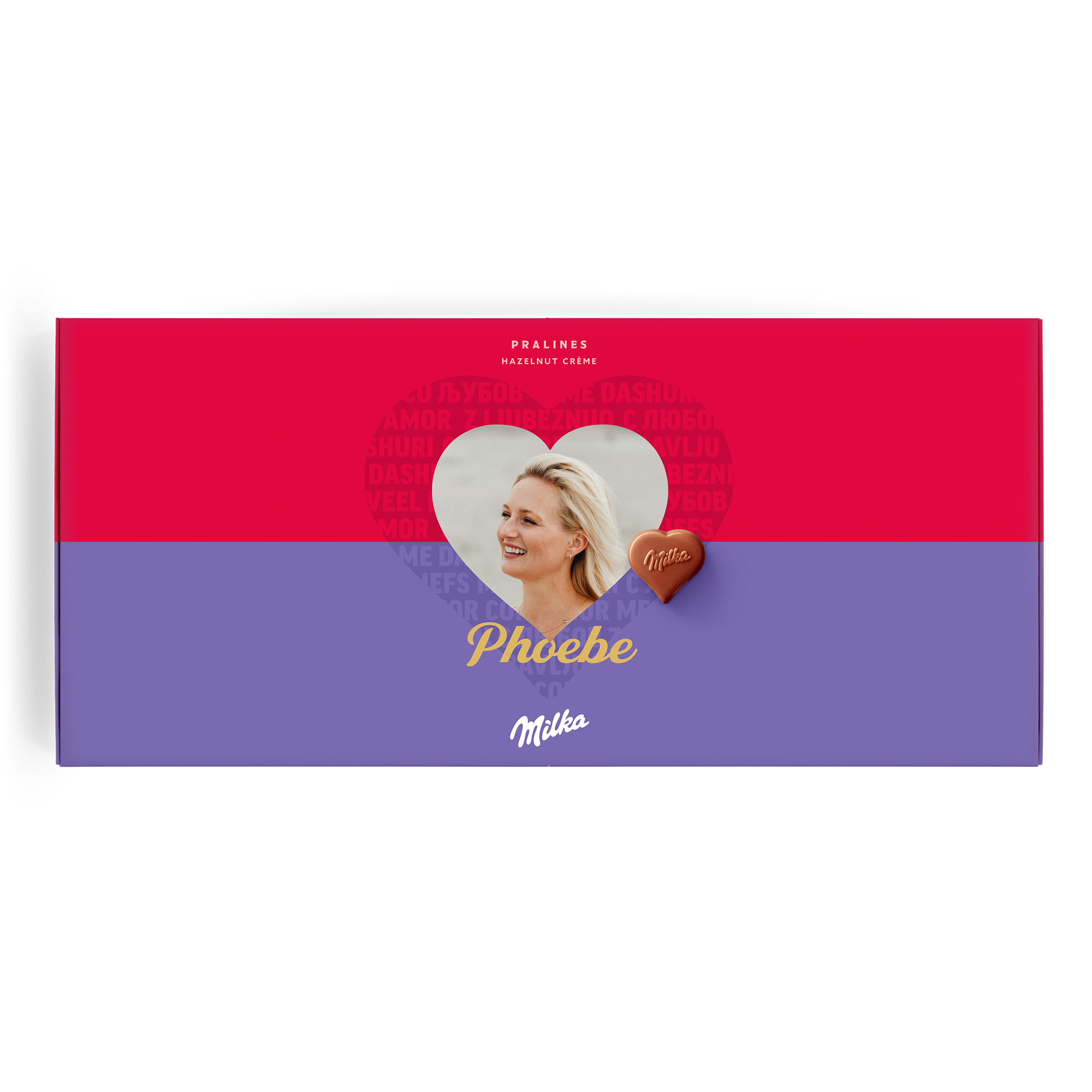 Personalised Milka Chocolate Gift Box - Love