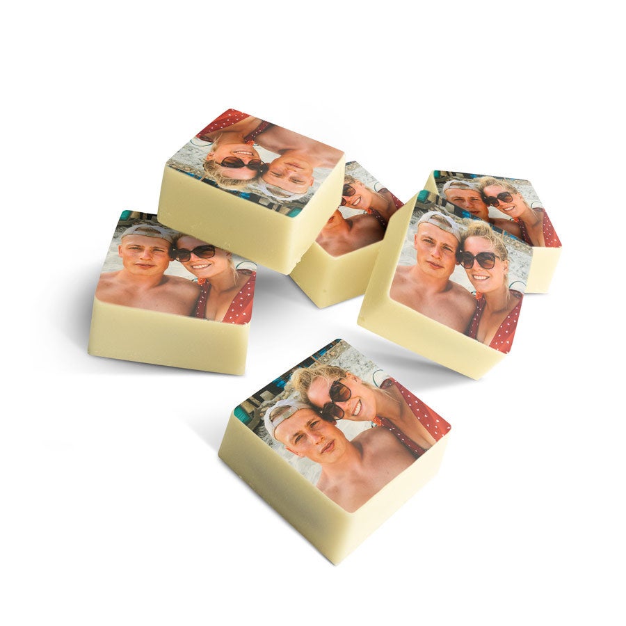 Chocolade bonbons met foto Chocolade bonbons met foto