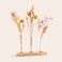Flori uscate - 3 vaze - Suport din lemn personalizat Flori uscate - 3 vaze - Suport din lemn personalizat