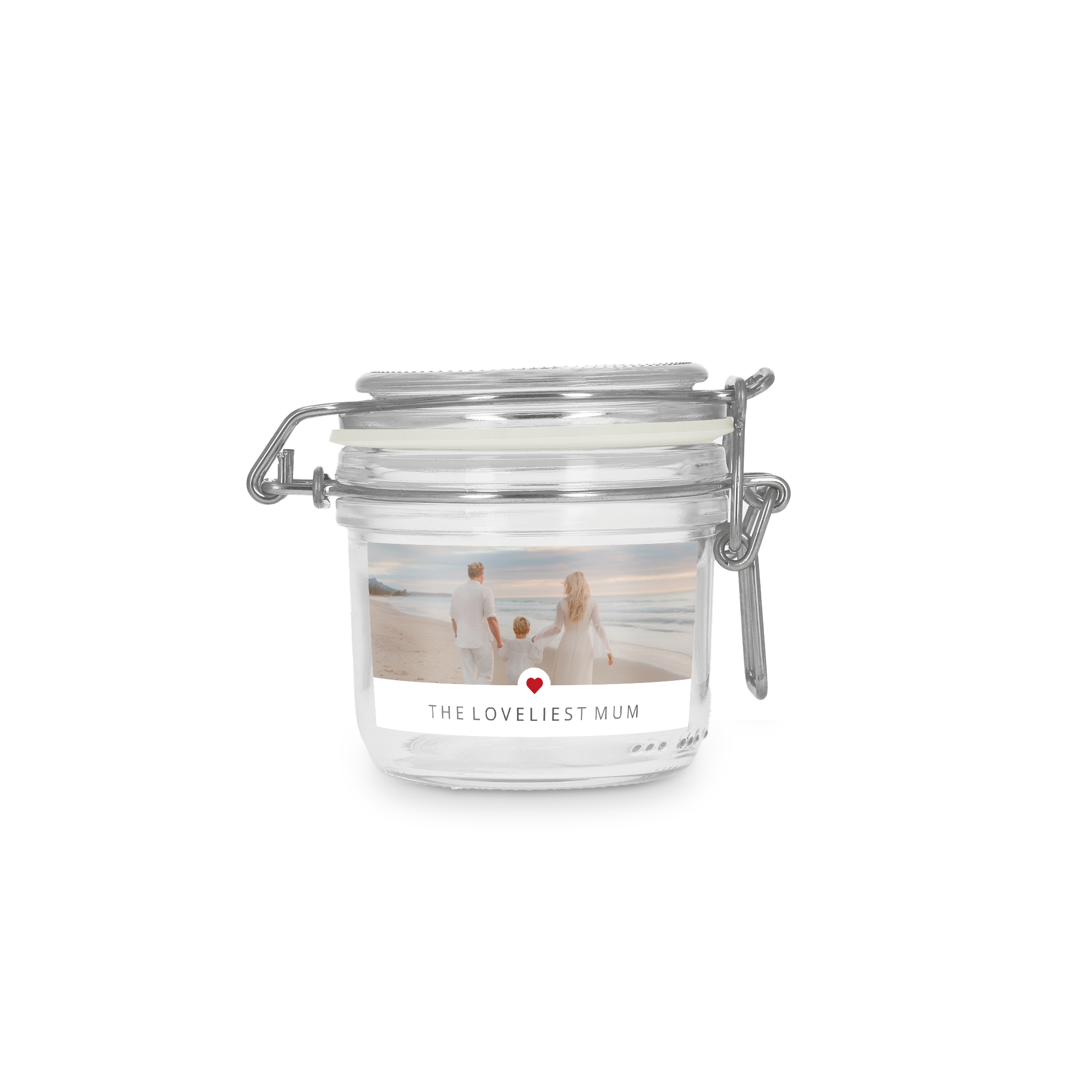 Stekleni kozarec s pokrovom - personalizirano