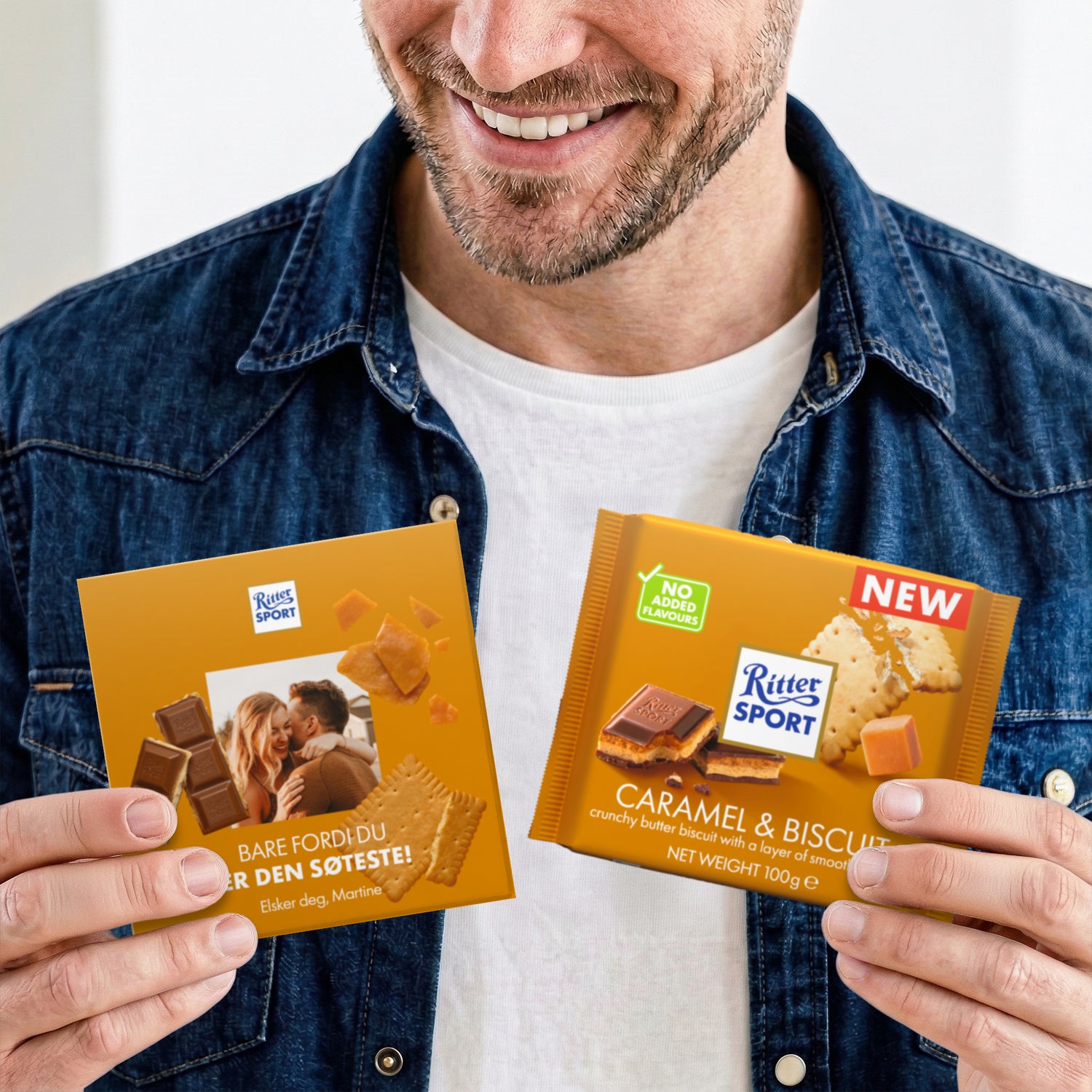 Personlig Ritter Sport sjokolade - Karamellkjeks