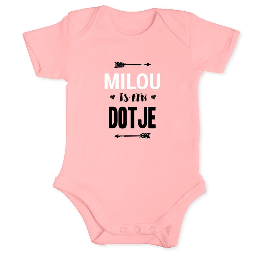 Baby onesie - kort erme - Baby rosa - 62/68