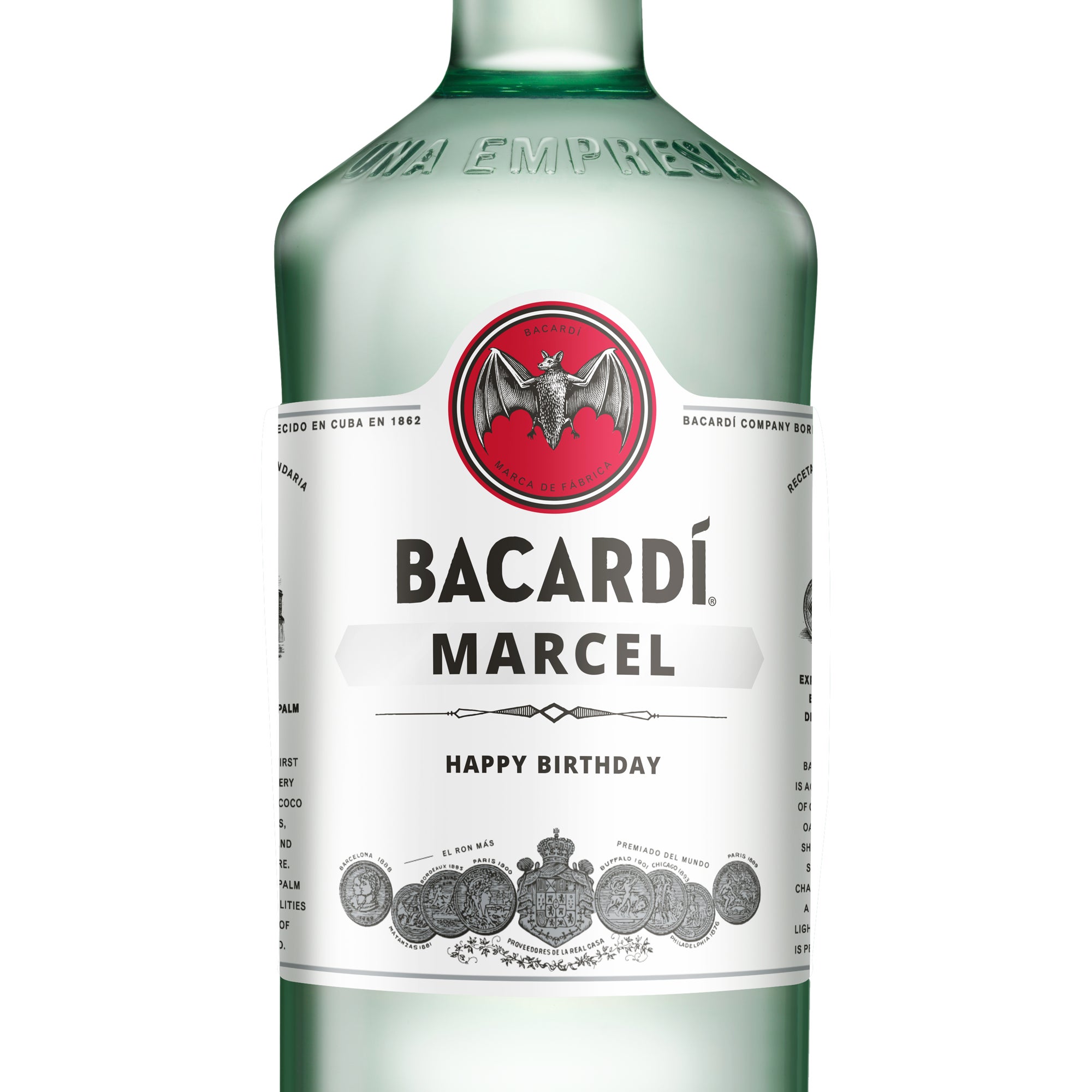Rum Bacardi z personalizowaną etykietą