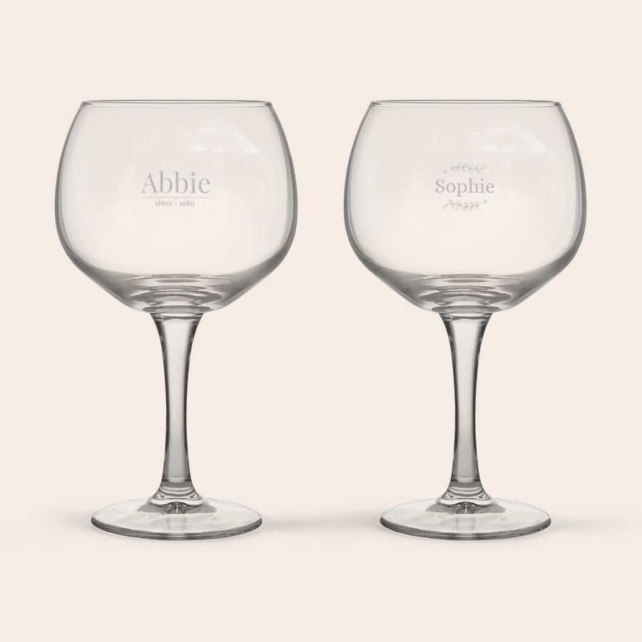 Personalised Gin & Tonic Glasses Personalised Gin & Tonic Glasses
