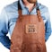 Engraved leather apron - Brown
