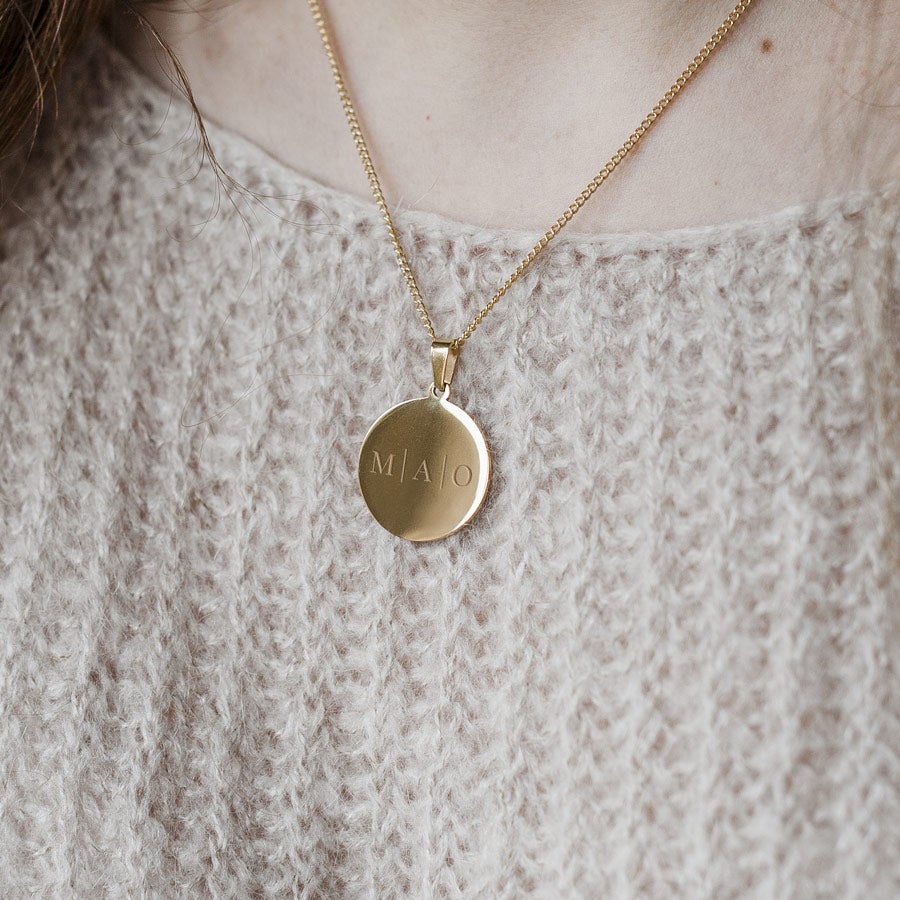 Name Pendant – Round Gold-plated