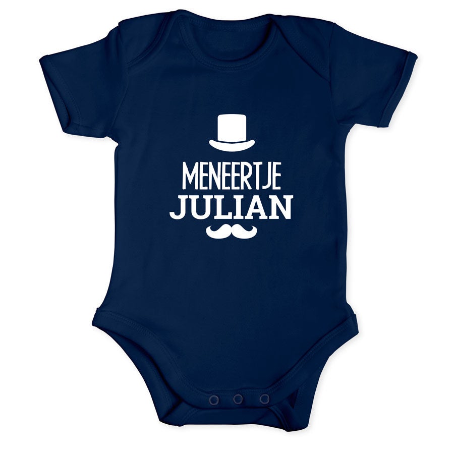 Romper bedrukken - Korte mouw - Navy - 50/56