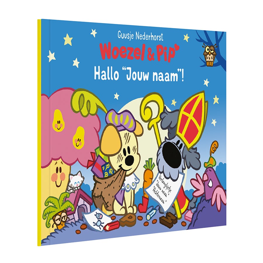 Woezel & Pip boek met naam en foto - Hallo Sinterklaas - Softcover