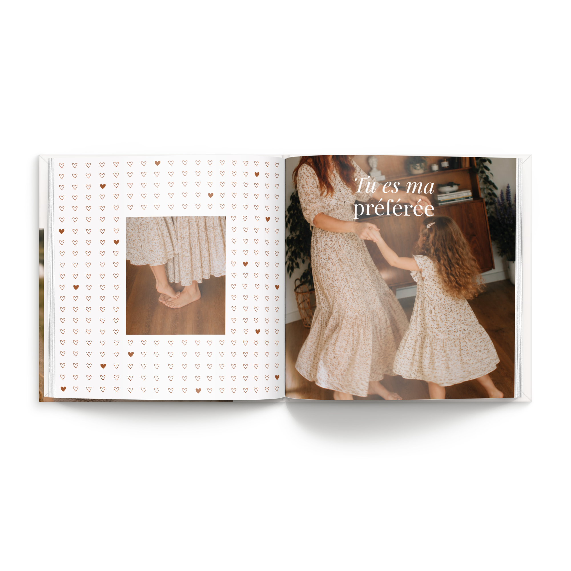 Album photo Fête des Mères - Maman & Moi - XL - Couverture rigide, personnalisé avec une photo de mère et fille dansant et le texte 