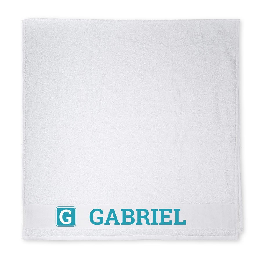 Bath towel with photo