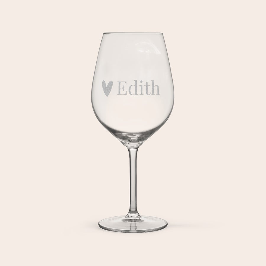 Personalizovaný pohár na Aperol Spritz Pohár na Aperol Spritz s menom Edith a symbolom srdca, personalizovaný gravírovaním. Rozmaznajte milovníka Aperol Spritz.