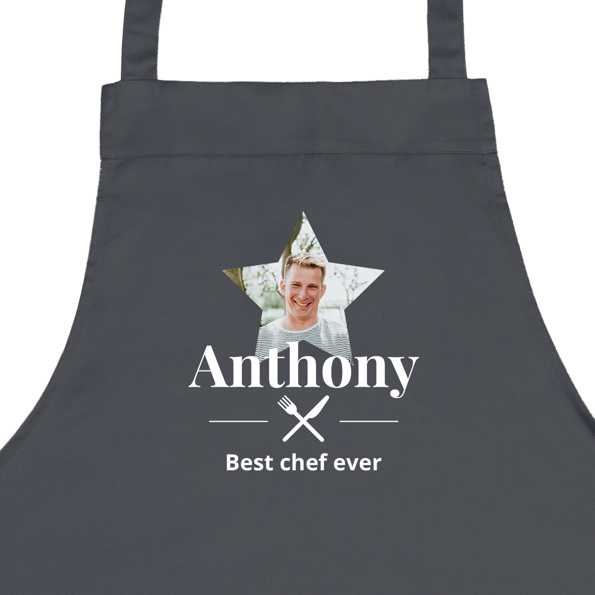 Personalised Kitchen Apron - Grey