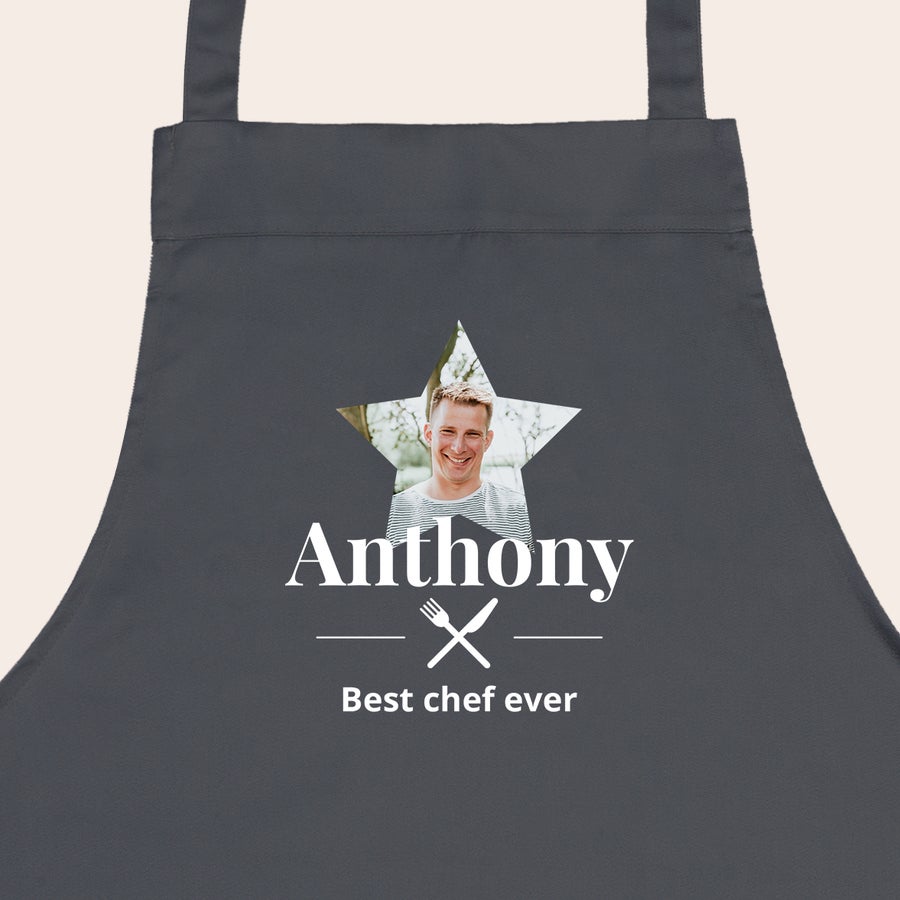 Personalizowany Fartuch kuchenny - szary Personalizowany Fartuch kuchenny - szary