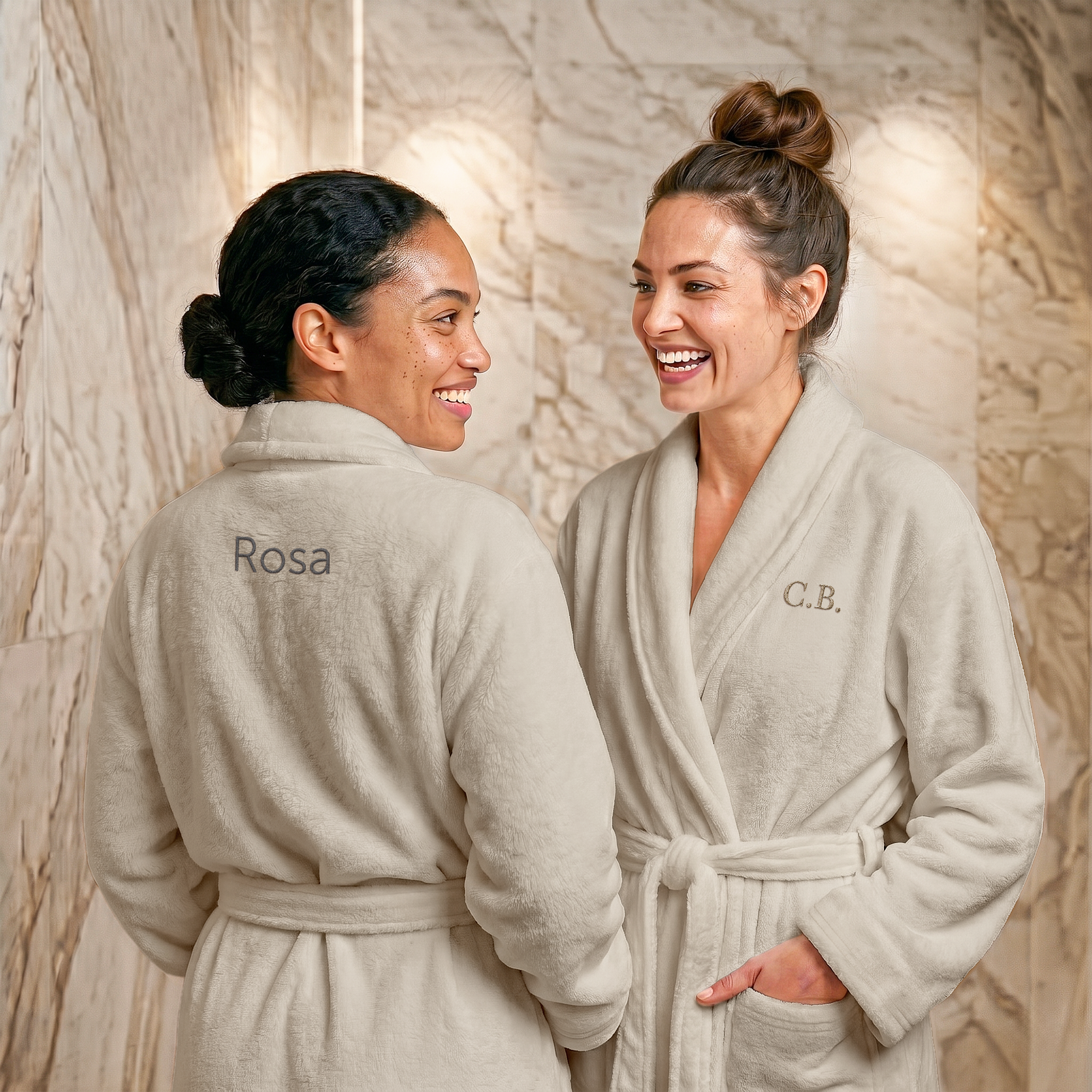 Fleece morgenkåbe til kvinder