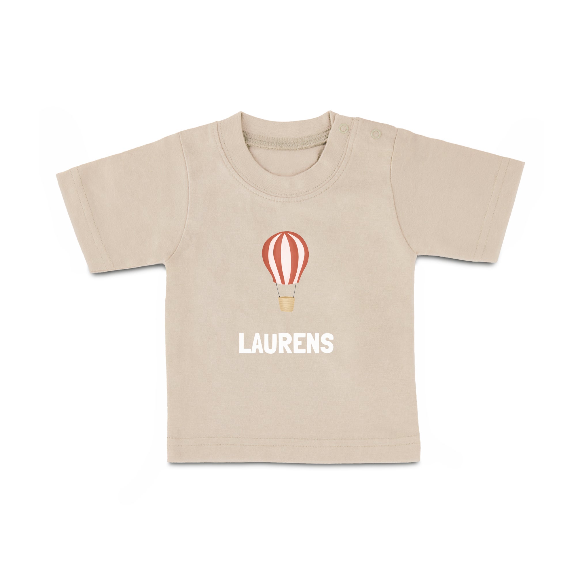 Baby shirt bedrukken - Korte mouw - Beige - 74/80 Baby shirt bedrukken - Korte mouw - Beige - 74/80