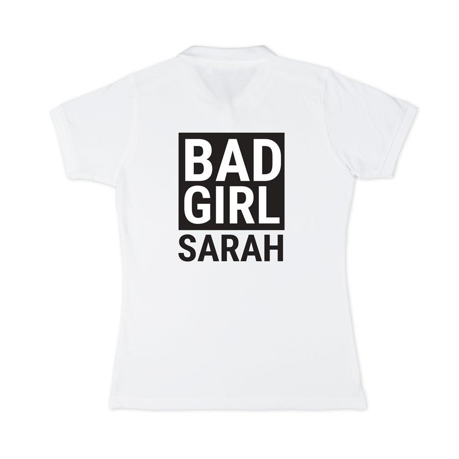 Personalised polo t-shirt - Women - White - XXL