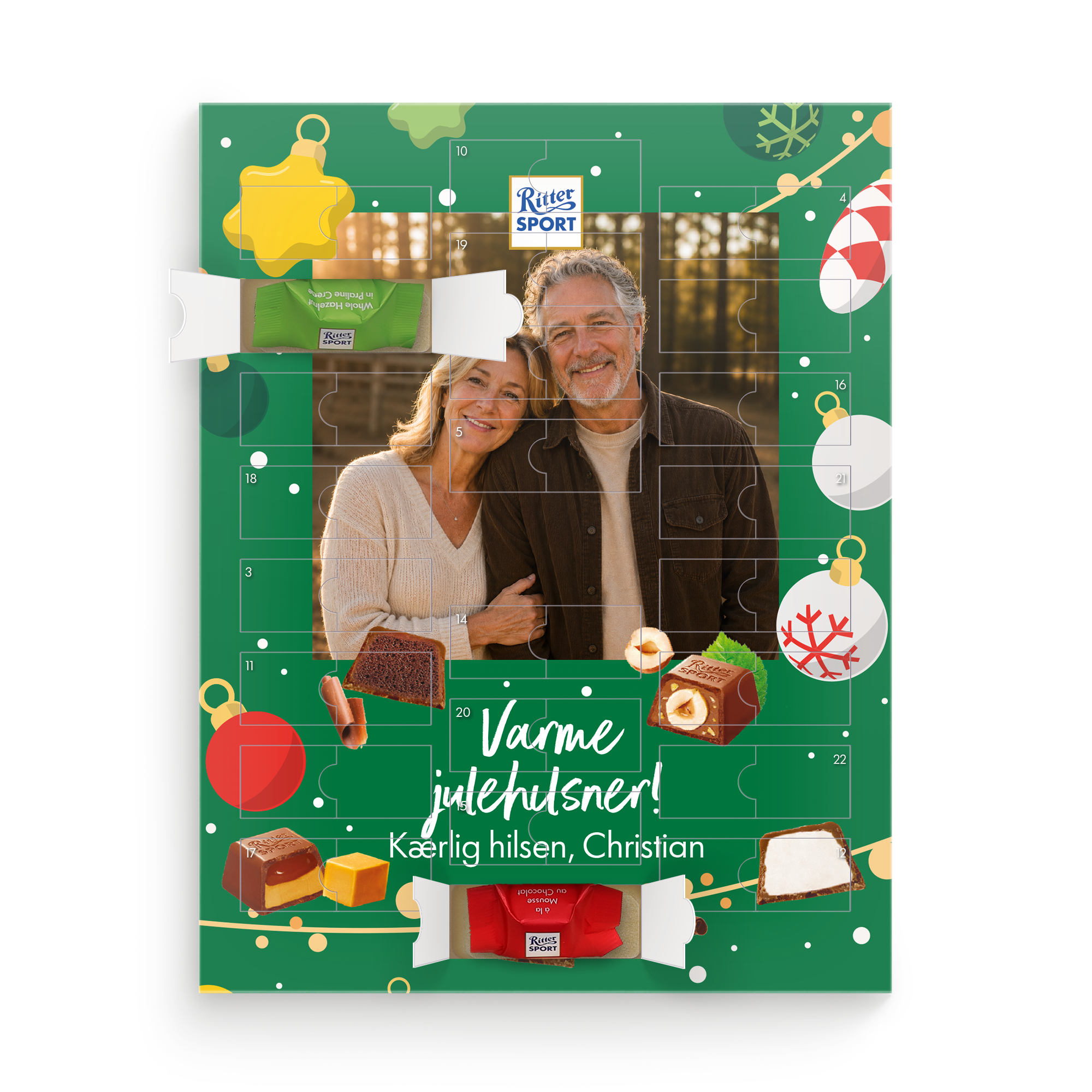 Personaliseret Ritter Sport julekalender