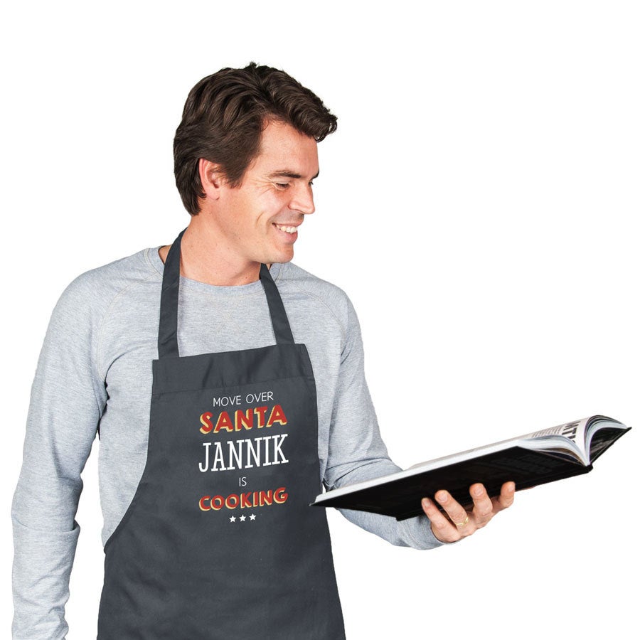 Weihnachtsschürze - Grau