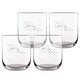Luxurious personalised water glass (4 pieces)