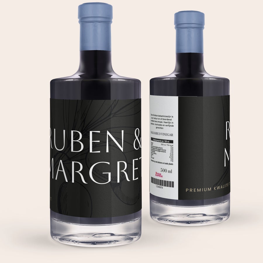 Gepersonaliseerde balsamico azijn Gepersonaliseerde balsamico azijn