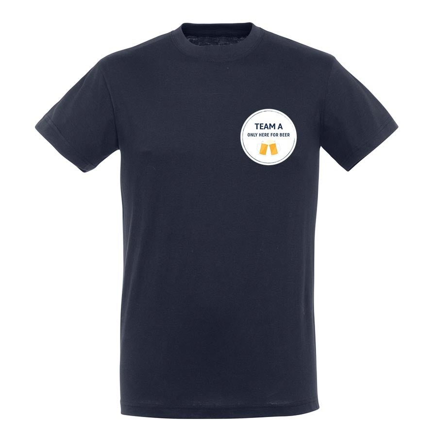 Personlig T-shirt - Man - Marinblå - S