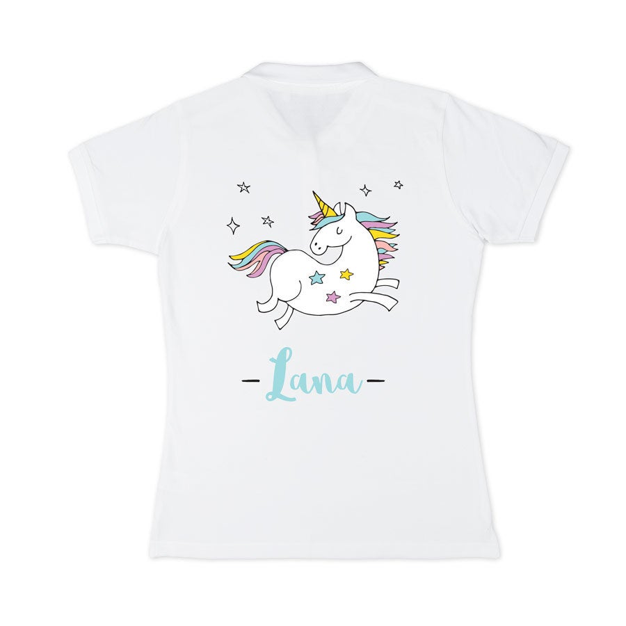 Polo personnalisé - Femme - Blanc- S