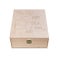 Wooden tea box with engraved lid
