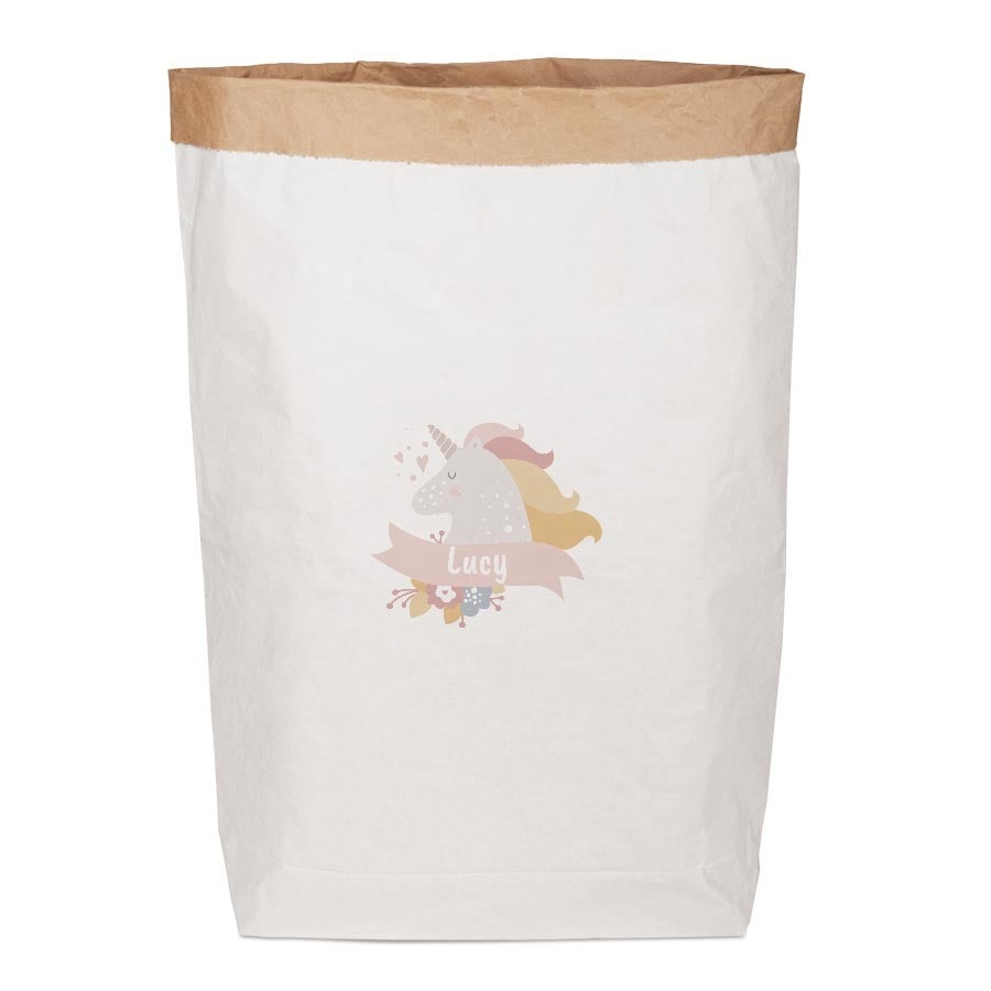 Personalised toy storage bag - Paper