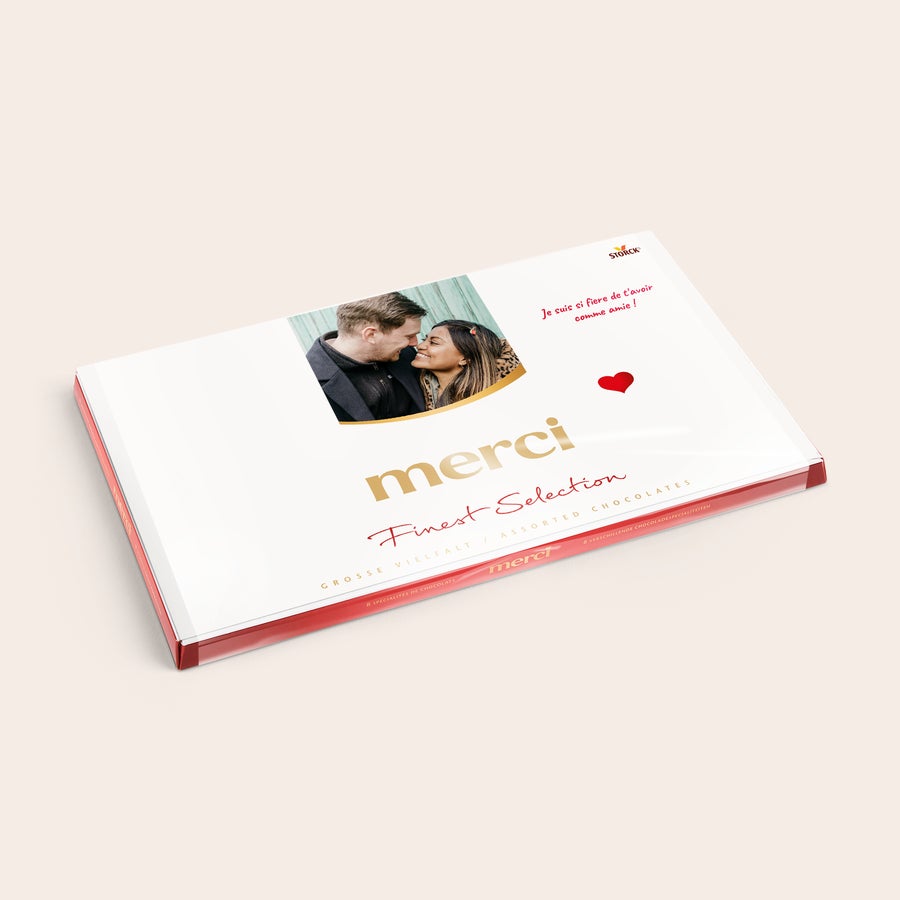 Chocolat Merci Finest Selection avec carte de vœux Chocolat Merci Finest Selection avec carte de vœux