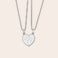 Pendentif en argent gravé - cœur brisé Pendentif en argent gravé - cœur brisé