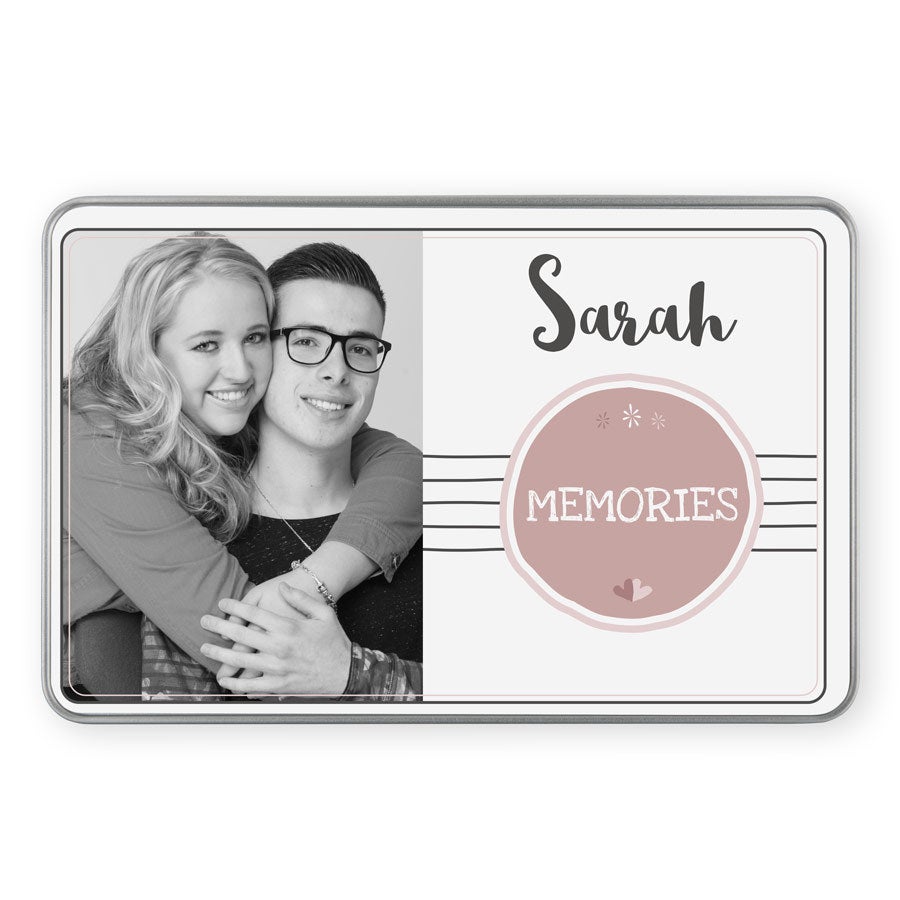 Tin memory box - rectangular