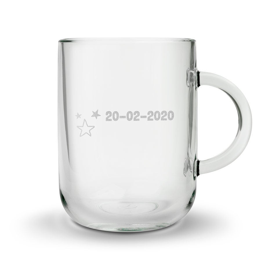 Taza de té grabada